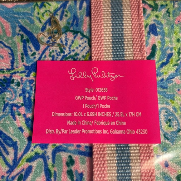 NIP/NWT LILLY PULITZER GWP Pouch Surf Blue Soleil it On Me New Bag - Picture 13 of 16